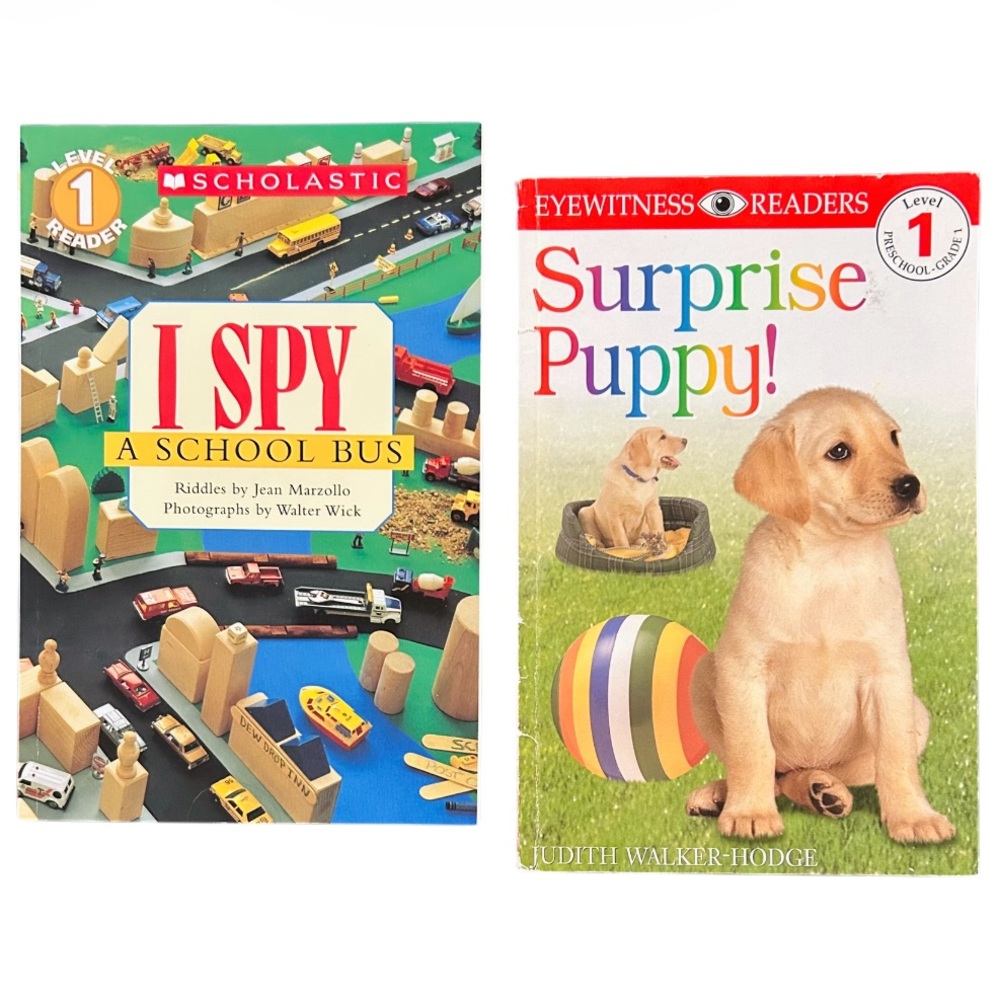✅ 5 for $25 - I Spy & Surprise Puppy Early Reader Books, Set of 2